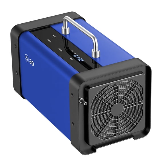 Commercial Ozone Generator 30000mg/h Industrial Deodorizer with LCD Touch Screen 15s Delay Dual Hose for Home Car Smoke 2700sqft