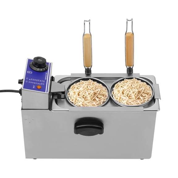 Commercial Pasta Cooker 2 Holes Pasta Cooking Machine Electric Pasta Cooker With Strainer Stainless Steel Temperature Adjustable Noodle Dumpling Maker For Restaurants