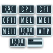 Commercial Pilot Milestone Patch Set, Hook and Loop Patches