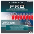 thumbnail image 1 of Commercial Pro CPro LED Light Bulbs-S/25-C9 Red String Holiday Item #3723835 Model #111381, 1 of 2