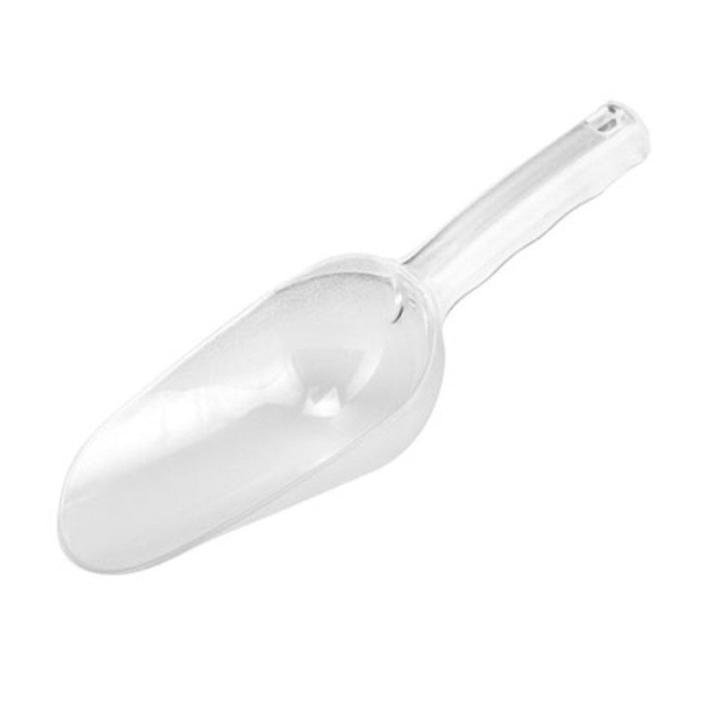 Commercial Products Plastic Utility Ice Scooper,Clear, Dishwasher Safe Kitchen Scoop for Weddings/Bar/Ice Bucket/Kitchen/Popcorn