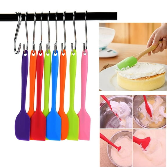 Commercial Products Scraper Spatula/Food Scraper Dishwasher Safe Heavy Duty Rubber Silicone Spatula for Resturant/Home Cooking/Baking