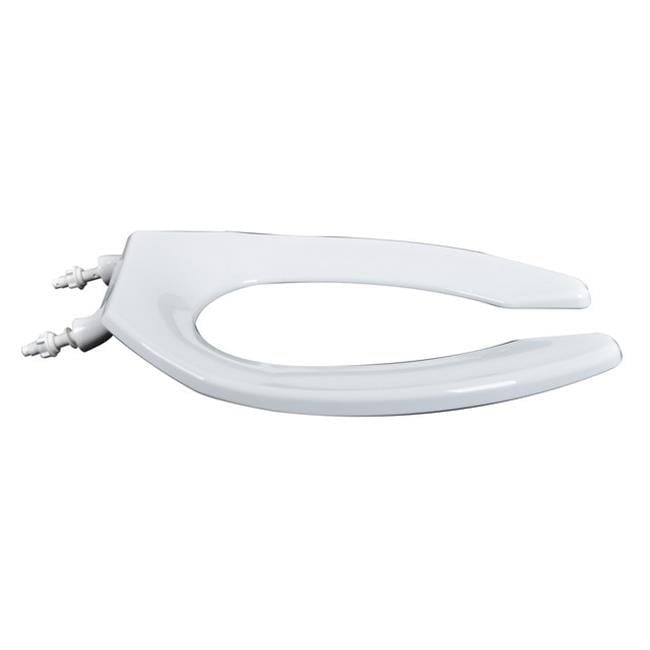 Commercial Quality Elongated Toilet Seat with Non-Corrosive Check Hinges, White
