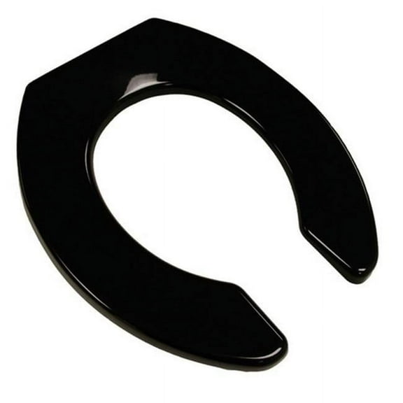 Commercial Quality Elongated Toilet Seat with Stainless Steel Hinges Post & Self Sustaing Hinges, Black