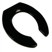 Commercial Quality Elongated Toilet Seat with Stainless Steel Hinges Post & Self Sustaing Hinges, Black