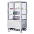thumbnail image 1 of Commercial Refrigerator Display Case 2 Cu.FT, Two Glass Door Display Refrigerator Display Fridge, Countertop/Floor Refrigerator with LED Lighting, Adjustable Shelves, Double-Layered Glass, 1 of 8