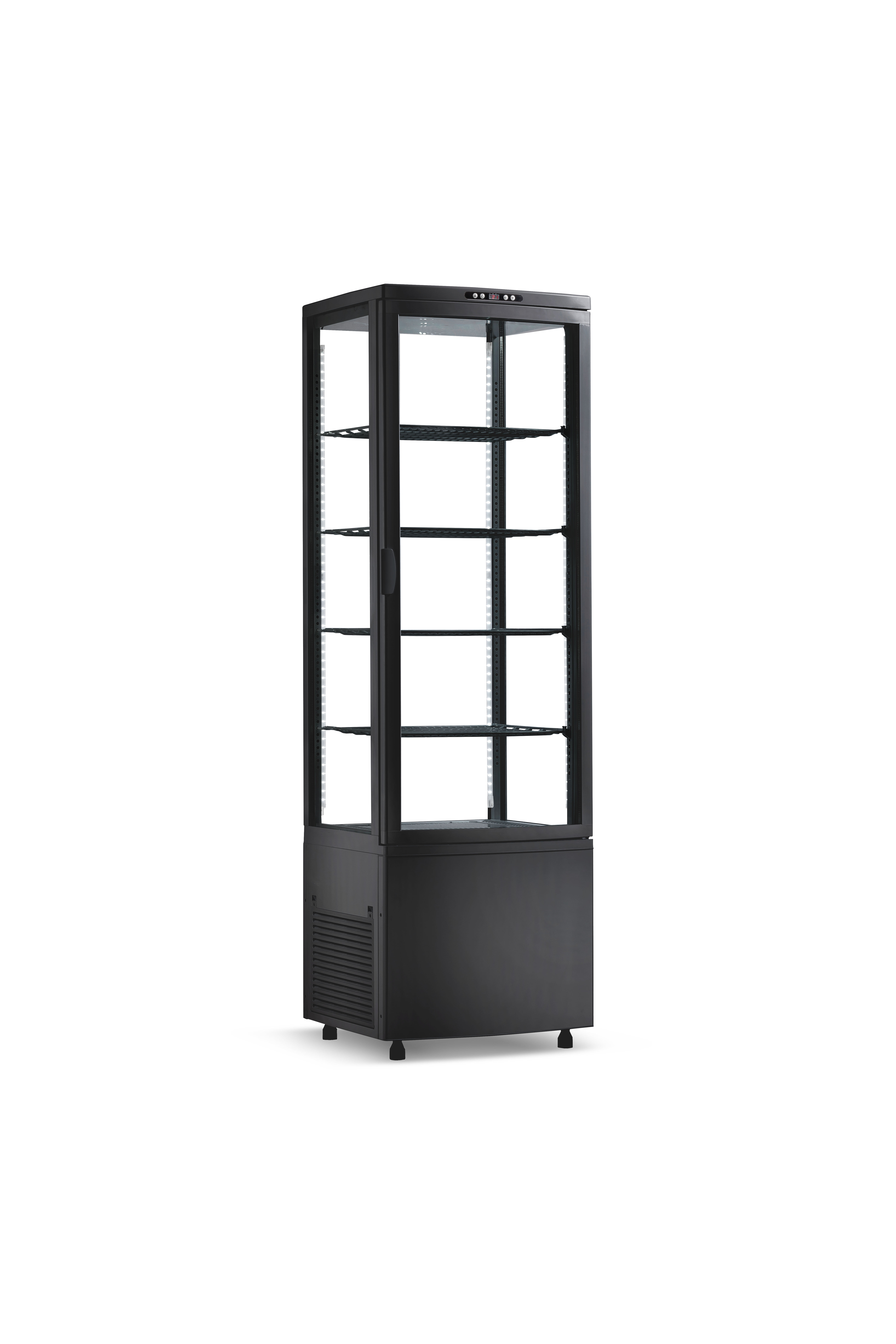 Commercial Refrigerator Display Case, 9.8 Cu.FT Display Fridge Single-Door Pastry Display Case with Interior LED Lighting, Double-Layered Glass Commercial Countertop Bakery Display Refrigerator