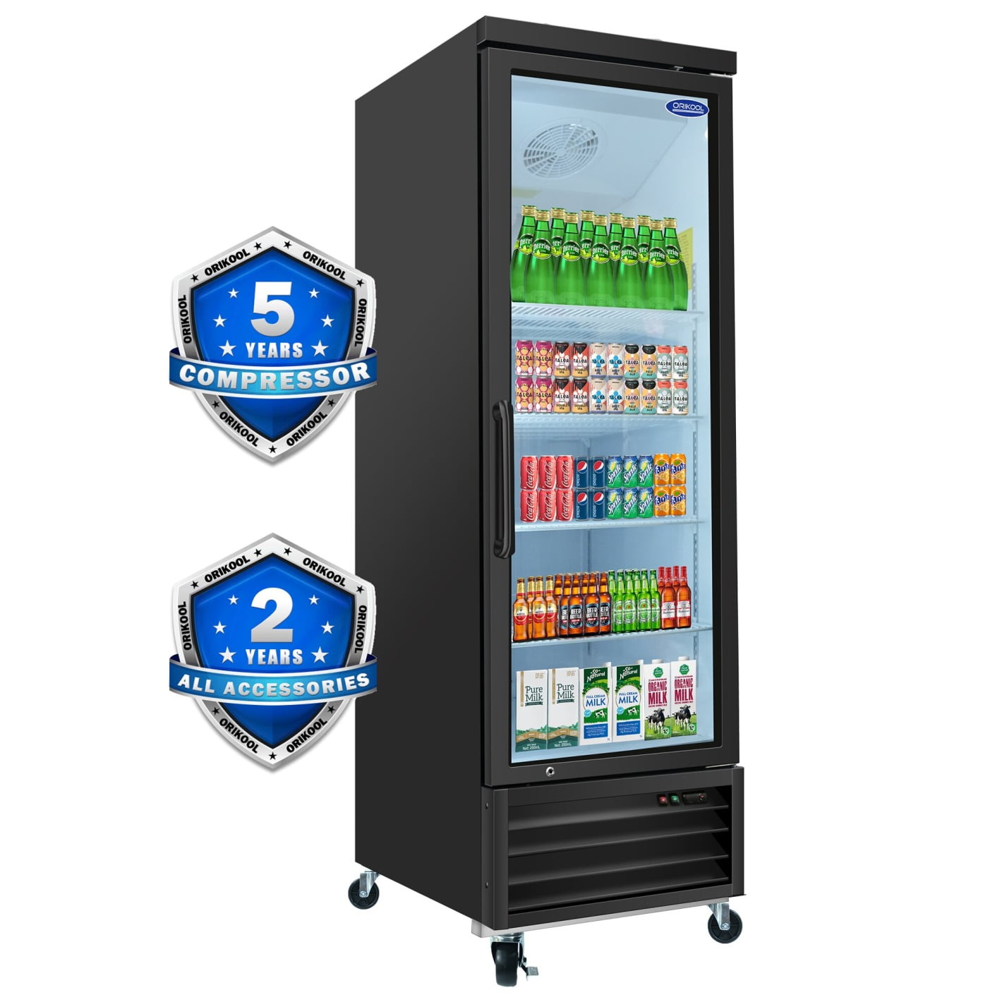 Commercial Refrigerator, One GlassDoor Refrigerator, Display Upright