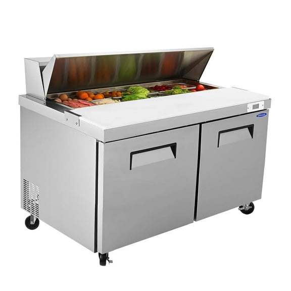 Camellia River 60" Prep Table Refrigerator for Pizza & Sandwich Preparation