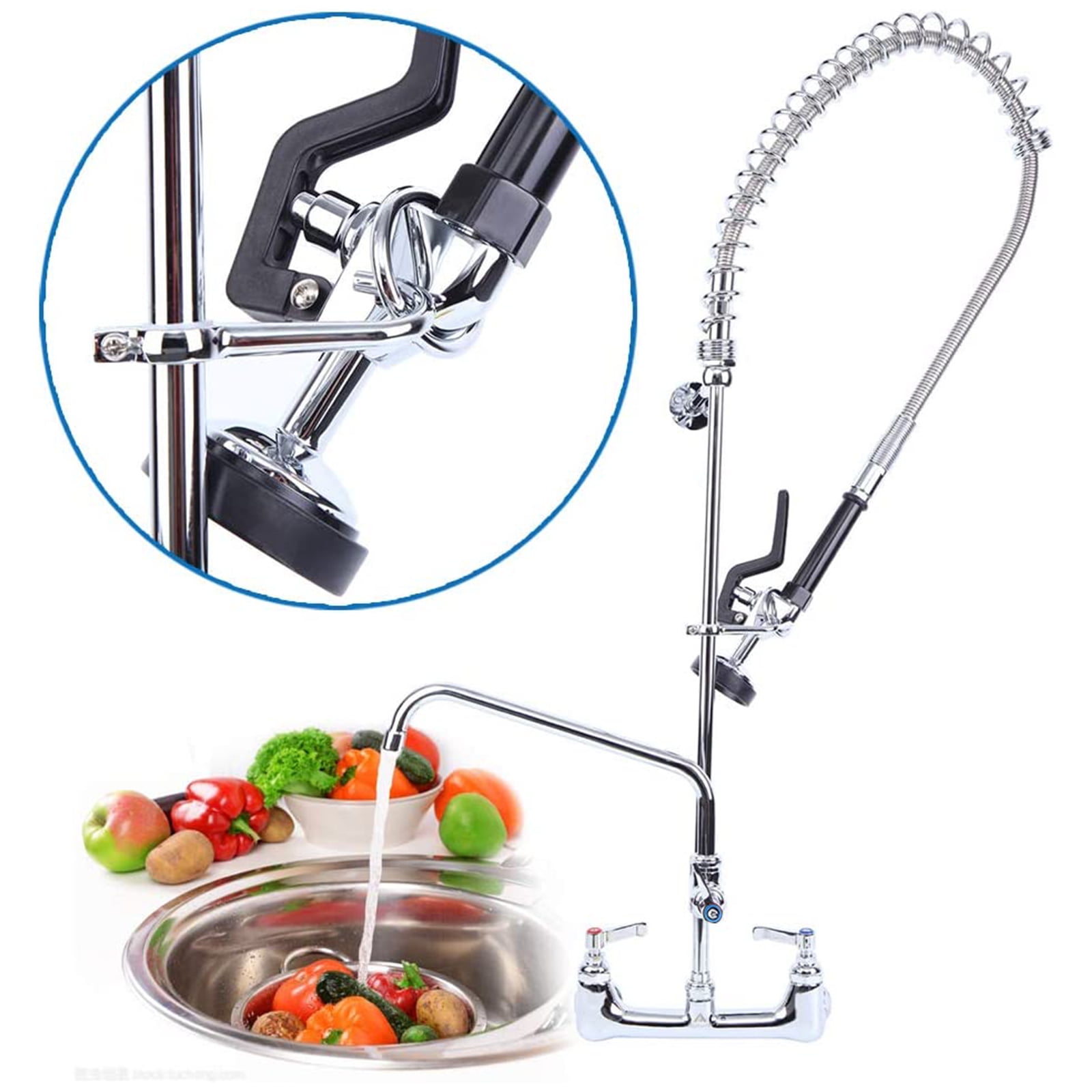 Polished Chrome High-Arc Pull-Out Spray Kitchen Faucet