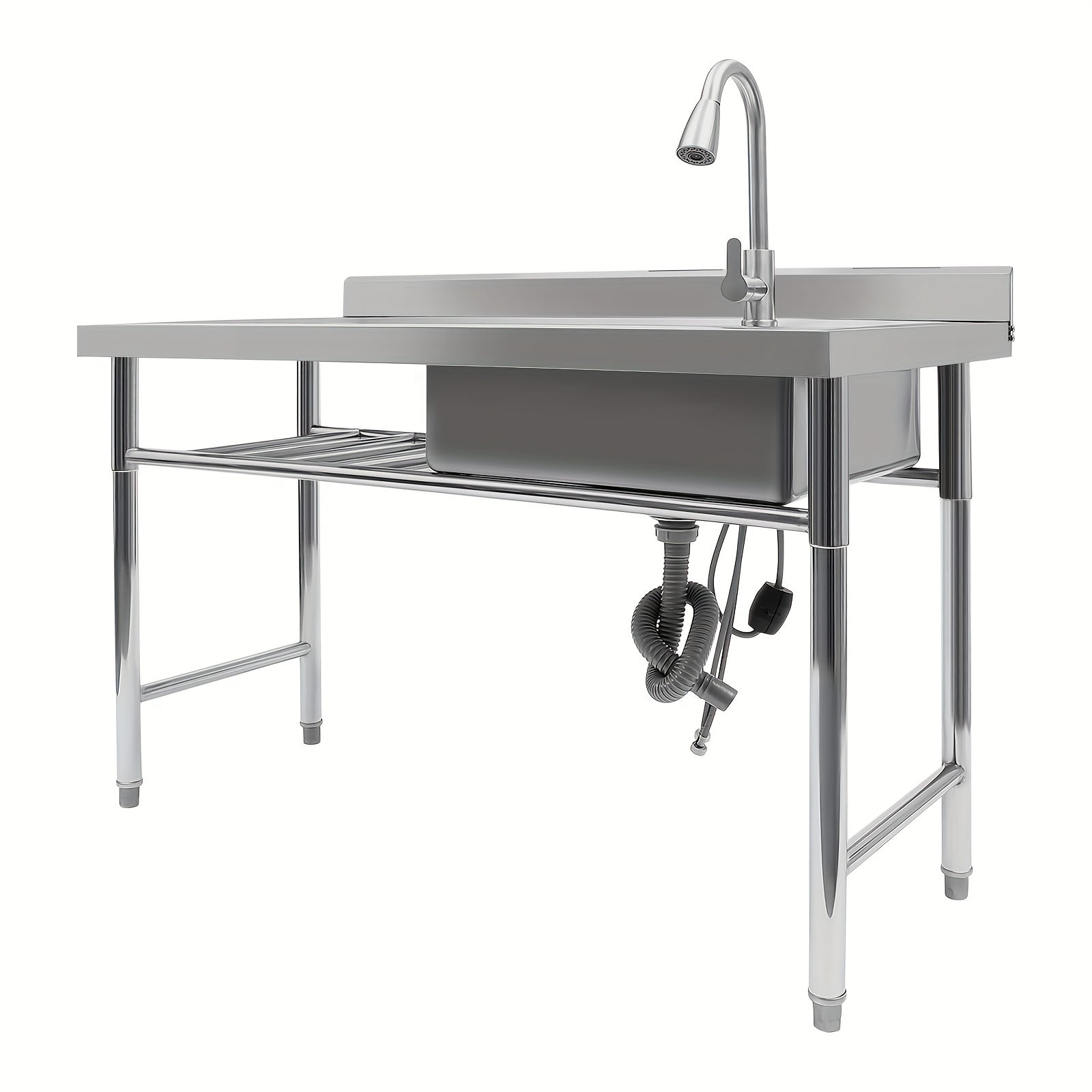 Commercial Restaurant Sink,Stainless Steel Utility Sink Free-standing ...