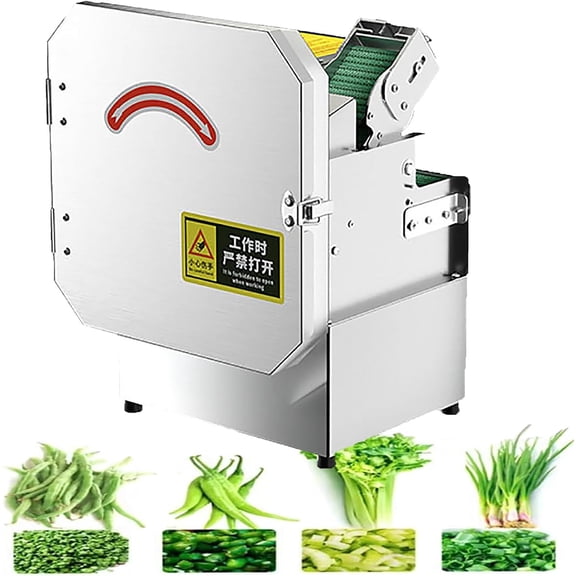 Commercial Scallion Slicer 200W Electric Vegetable Cutter Spring Onion Chopper for Ginger Chili Potato Cucumber 150kg/hour Green Onion Celery Parsley Cutter Chopper
