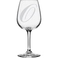 thumbnail image 1 of Commercial Script Etched Monogram All Purpose 12.75oz Libbey Wine Glass Letter O, 1 of 1