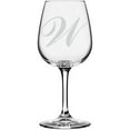thumbnail image 1 of Commercial Script Etched Monogram All Purpose 12.75oz Libbey Wine Glass Letter W, 1 of 1