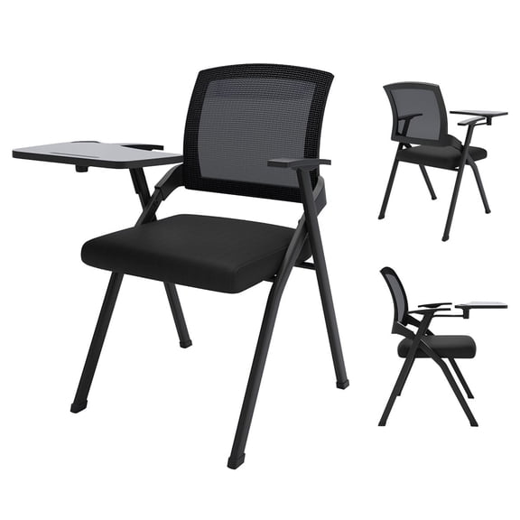 Commercial Seat Mesh Office Chairs with Writting Board, Ergonomics Conference Room Chair with Lumbar Support for Office School Classroom,Guest Nesting Stacking Chair