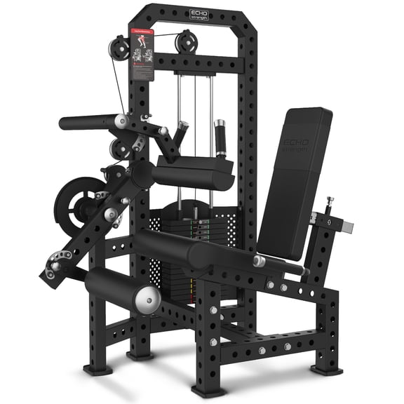 Commercial Seated Leg Extension and Leg Curl Machine, Selectorized Dual-Function Strength Training Equipment for Quad & Hamstring, Heavy-Duty Steel Frame with Adjustable Weight Stack for Home Gym