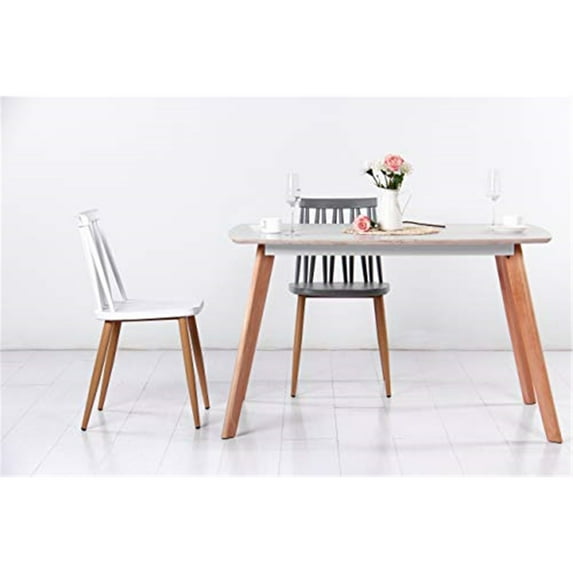 Commercial Seating Products Minimalist Modern Windsor Dining Chair - White