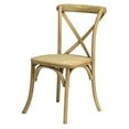 thumbnail image 1 of Commercial Seating Products Rustic Sonoma Solid Wood Cross Back Stackable Dining Chair - Tinted Raw-Color:Tinted Raw,Quantity:1, 1 of 11