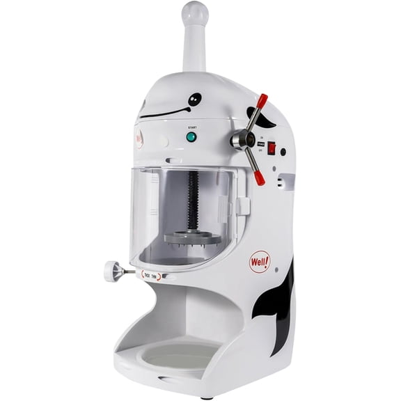 Commercial Shaved Ice Machine Automatic Snow Cone Maker Electric Ice Shaving Machine Adjustable Thickness Ice Maker for Coffee, Bar, Milk Tea Shop, Hotel, Restaurant