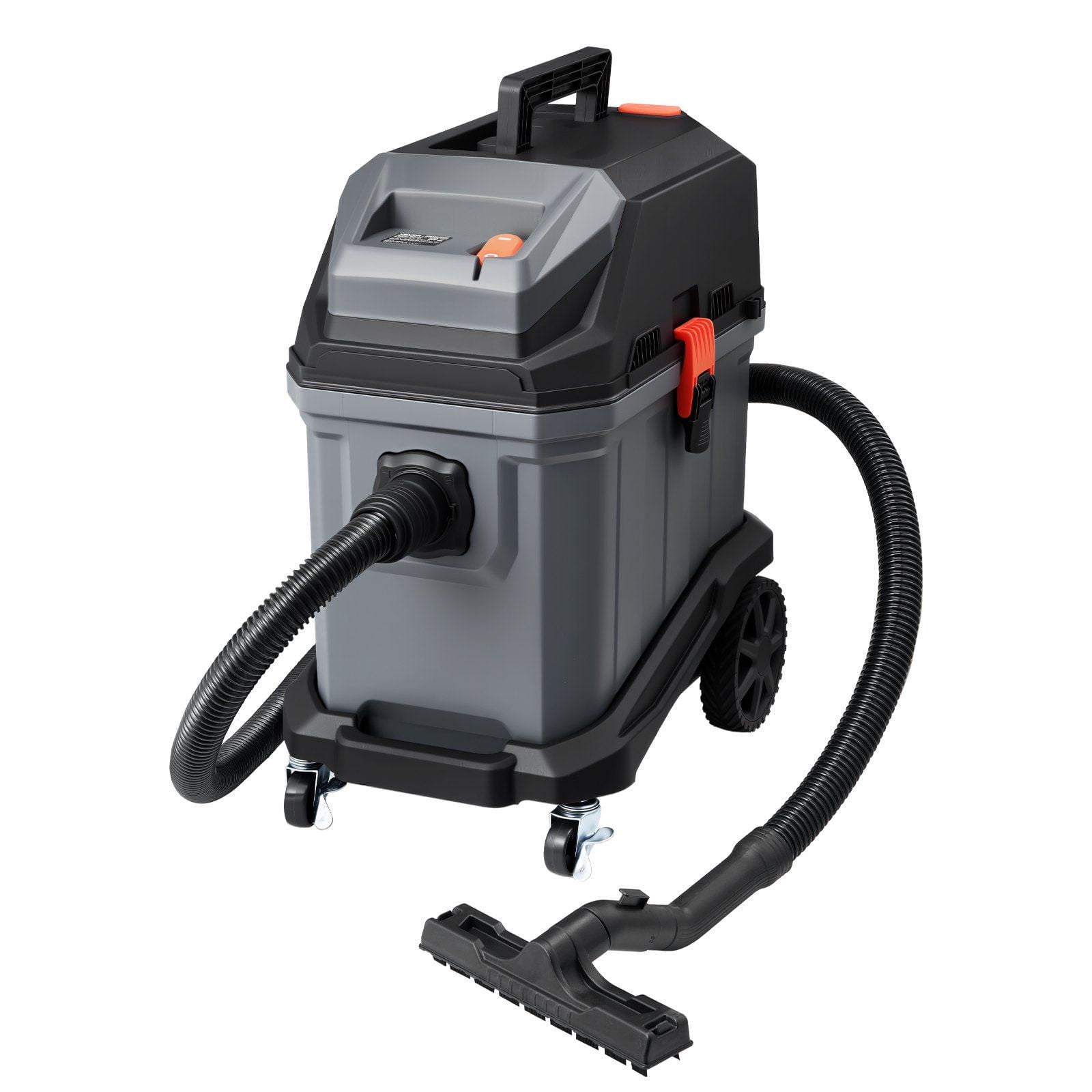 Commercial Shop Vac, 11 Gallon Wet Dry Shop Vacuum, 5.5 Peak HP Portable with One-Button Self-Cleaning, 1350W Input, 1.25in x 7ft Hose, 20ft Cord, Industrial-Grade for Jobsite, Workshop