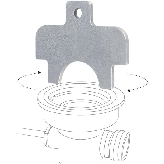 Commercial Sink Drain Removal Tool - 3-Tier Kitchen Sink Wrench for Twist & Lever Waste Drain Installation & Removal, Stainless Steel Drain Extractor Tool for Commercial Kitchens