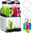 Commercial Slushy Machine 12L X 2, 6.4 Gals Margarita Machine, 500W