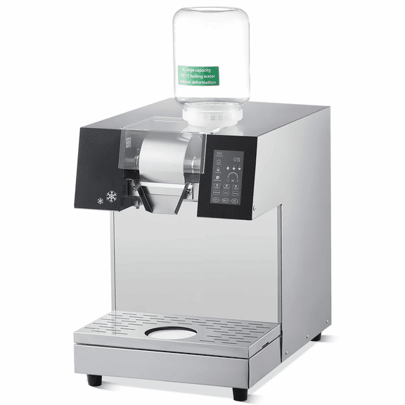 Commercial Snowflake Ice Machine 529LBS/24H Stainless Steel - Liquid Cooled, Fast Cooling for Milkshake Ice Cream, Tea Shops, Cafes