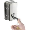 thumbnail image 1 of Commercial Soap Dispenser Wall Mount: 304 Stainless Steel Soap Dispenser, 500ml/17oz, Anti-Rust Design Liquid Soap Dispenser for Bathroom, Kitchen Hotels Restaurants or Home Use (Silver), 1 of 15