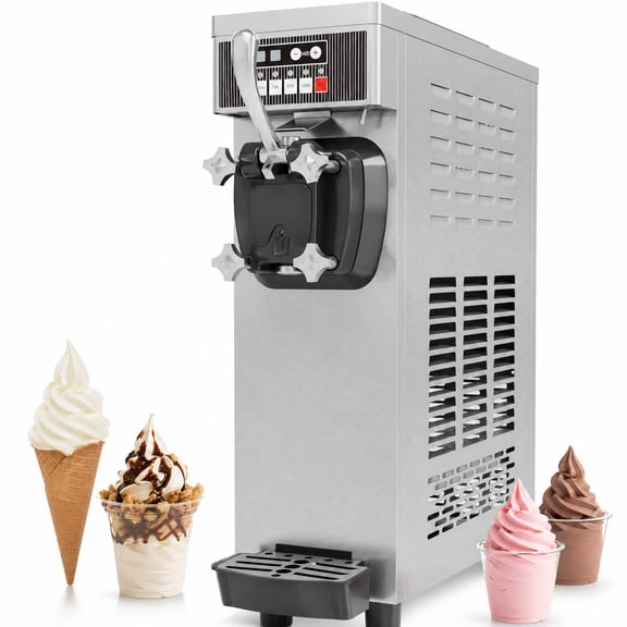 Commercial Soft Serve Ice Cream Machine, 21.2 QT/H Yield