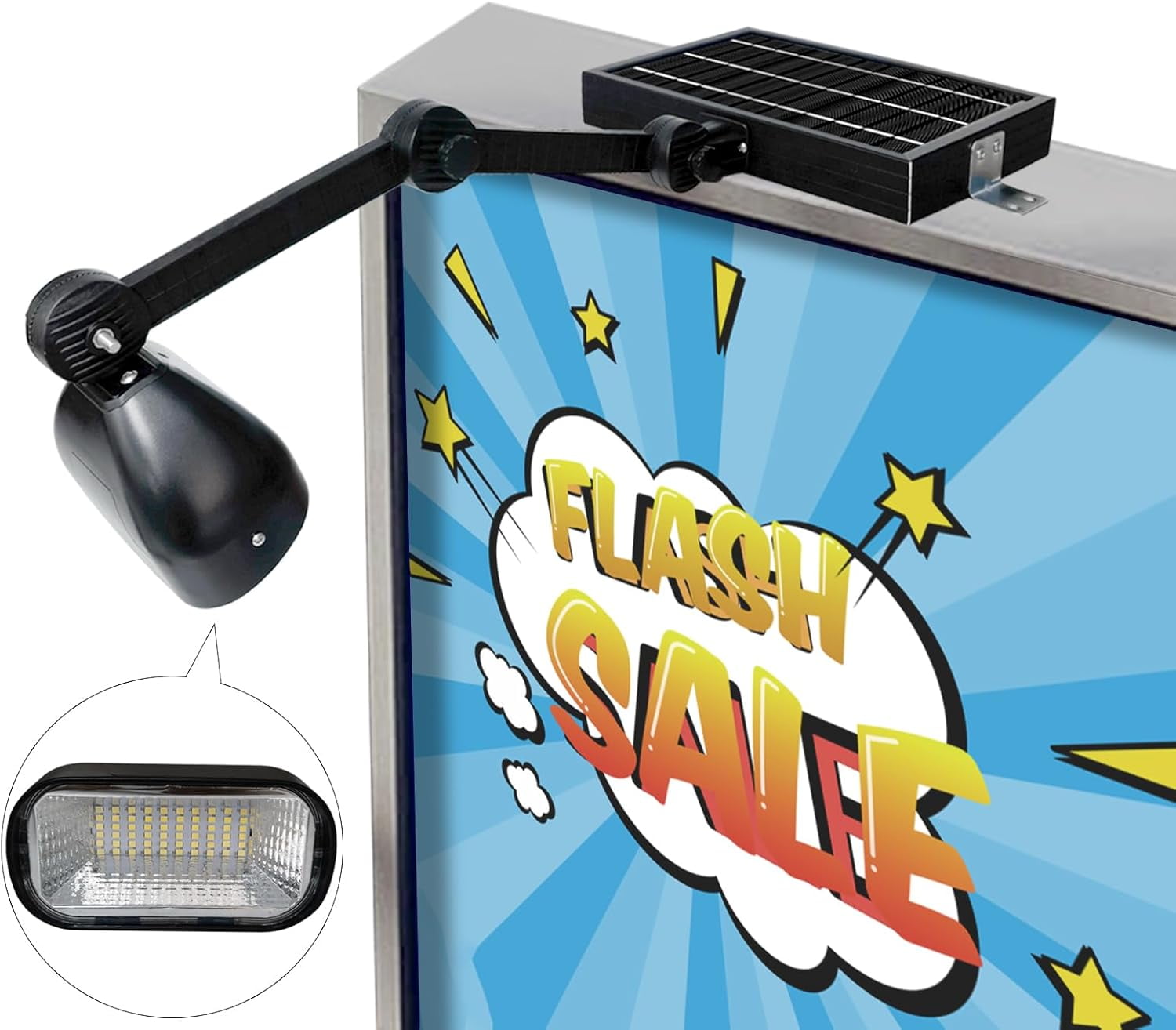 Commercial Solar Billboard Light,Solar Sign Light 5.5V 5.2W Solar Panel ...