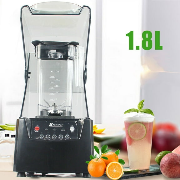 Commercial Soundproof Cover Smoothie Blender Maker Fruit Juicer Mixer 1.8L 2600W