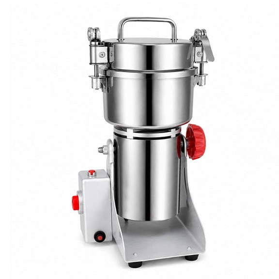 Commercial Spice Grinders, 4000W Triple Stainless Steel Blades with Fast Grinding, Electric Grain Mill Grinder, Overload Protection, Easy Timer Control, Pulverizer for Wheat