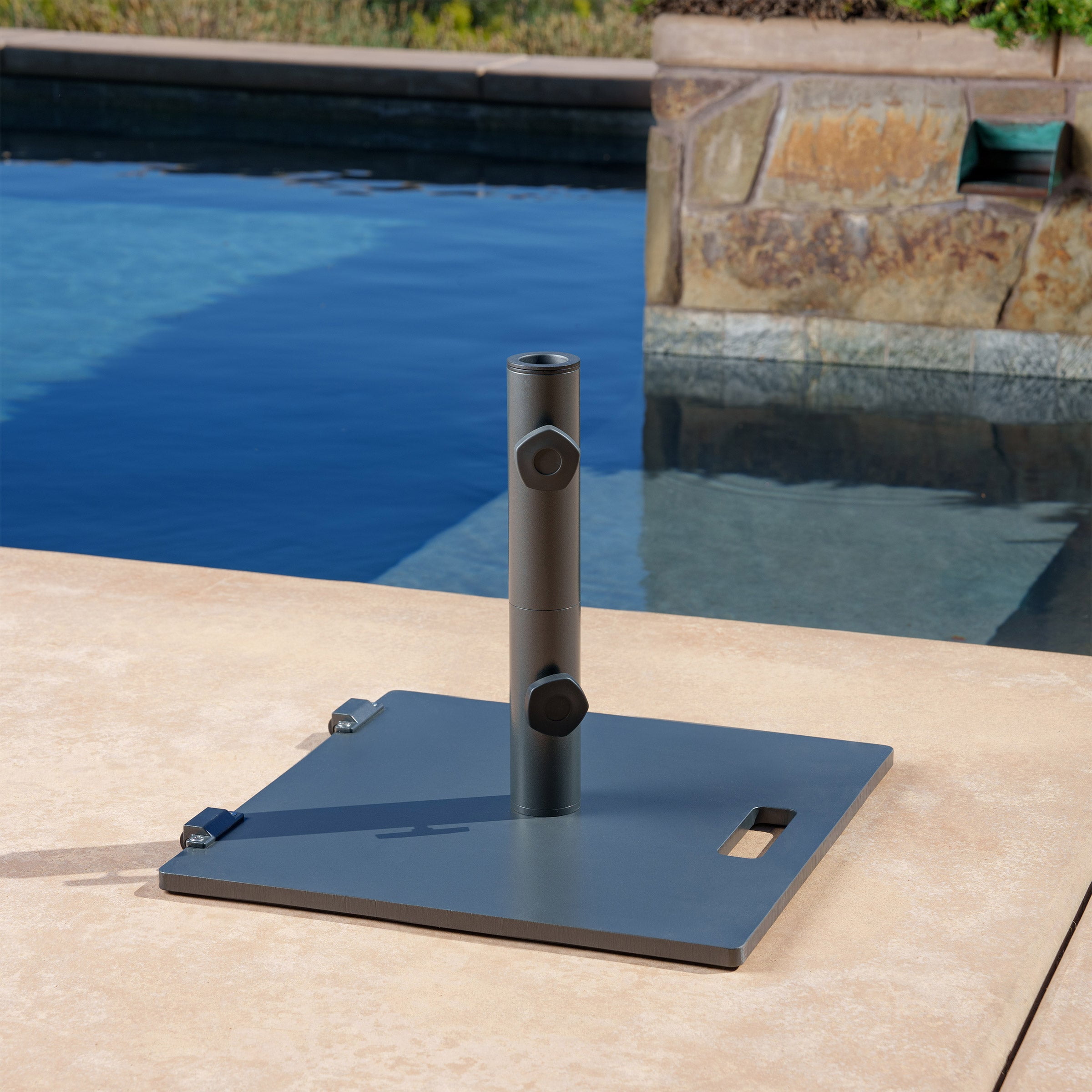 Commercial Square Flat Umbrella Base by Sunvilla