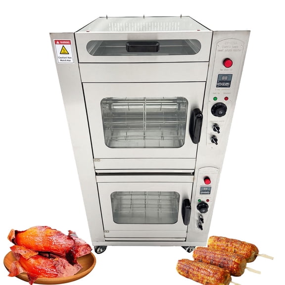 Commercial Stainless Steel Double Layer Electric Corn Roaster Sweet Potato Oven 5600W 220V