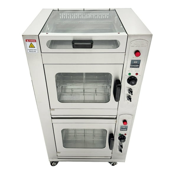 Commercial Stainless Steel Double Layers Roasted Sweet Potato Oven Electric Corn Roaster Baking Stove 220V