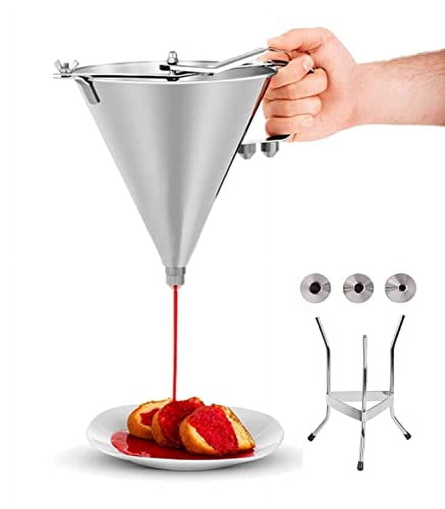 Stainless Steel Batter Dispenser – Easy Pancake & Waffle Batter Pouring, Drip-Free, Large Capacity