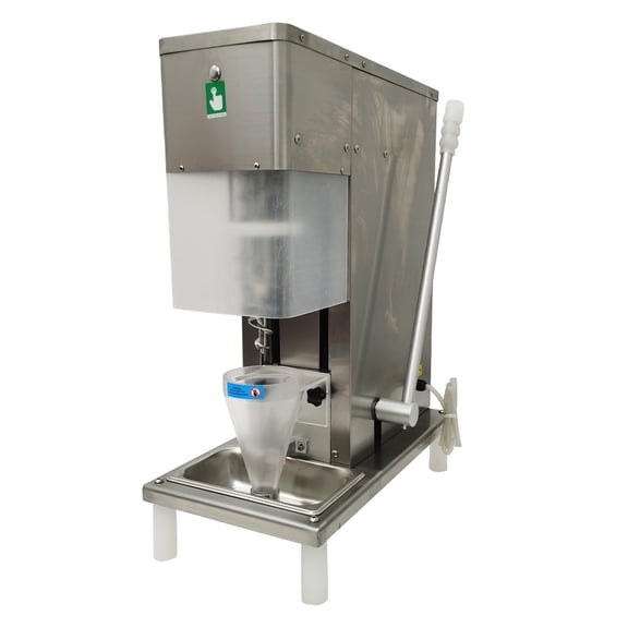 Commercial Stainless Steel Ice Cream Blender Spiral Blade Mixer with Overflow Alarm and Jet Cleaning System