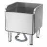 Commercial Stainless Steel Mop Sink, Rounded Safety Edge & Large Capacity, with Waterproof Baffle & Adjustable Feet, Anti-Rust and Corrosion Resistant for Restaurant/Laundry Room/Janitor Closet