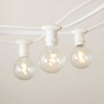 thumbnail image 1 of Commercial String Lights Commercial Globe Lights 25ft E12 White Wire LED G40 Bulbs Warm White, 1 of 2