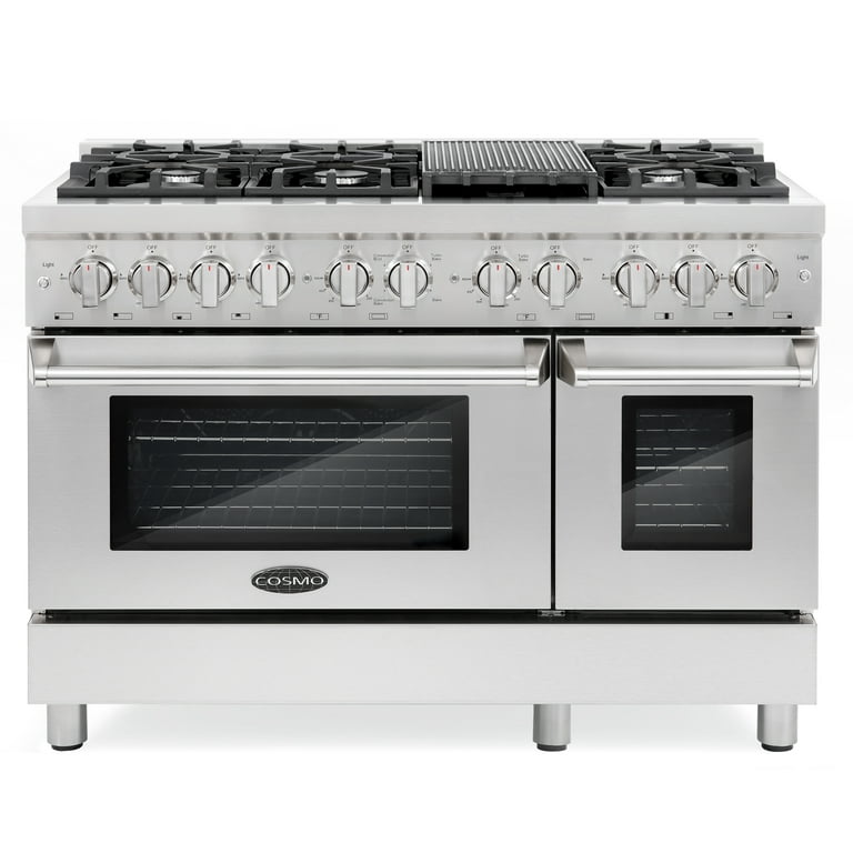 Commercial-Style 48 in. 5.8 cu. ft. Double Oven Dual Fuel Range