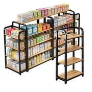 Commercial Supermarket Shelf,Candy Display Rack, Supermarket Shelves Center Island Cabinet, Garage Shelving Heavy Duty, for Stores, Supermarkets, Drugstores End Cap 23.6 * 11.8 * 48.5in