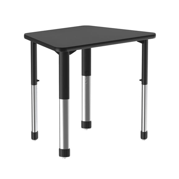 Commercial Thermal Fused Wood Laminate Top Collaborative Desk Black Granite