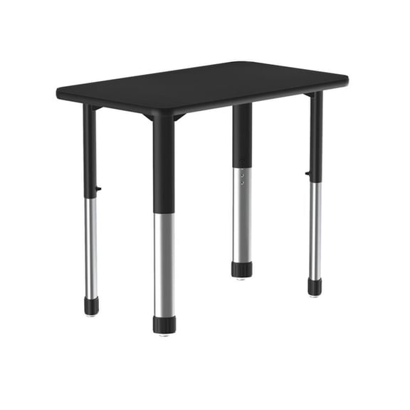 Commercial Thermal Fused Wood Laminate Top Collaborative Desk Black Granite