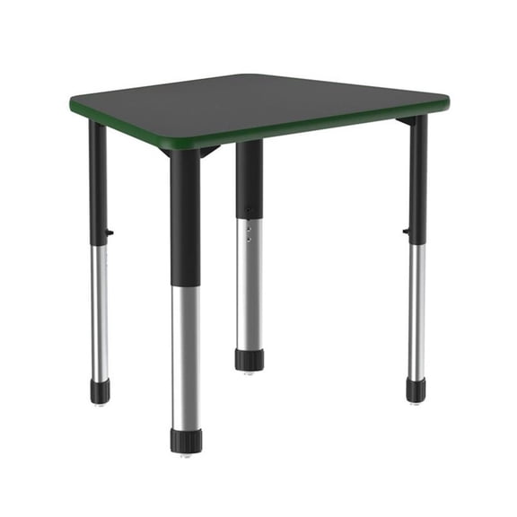 Commercial Thermal Fused Wood Laminate Top Collaborative Desk Black