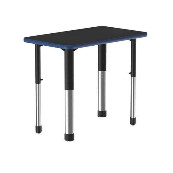 Commercial Thermal Fused Wood Laminate Top Collaborative Desk Black