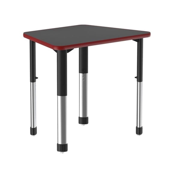 Commercial Thermal Fused Wood Laminate Top Collaborative Desk Black