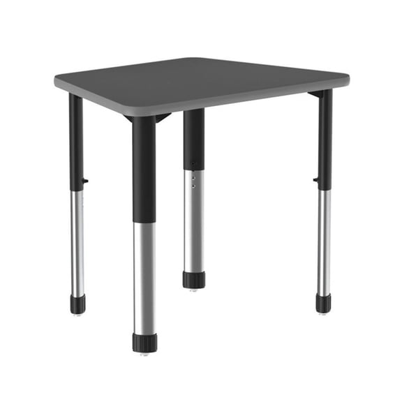 Commercial Thermal Fused Wood Laminate Top Collaborative Desk Black