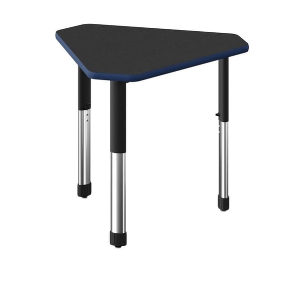 Commercial Thermal Fused Wood Laminate Top Collaborative Desk Black