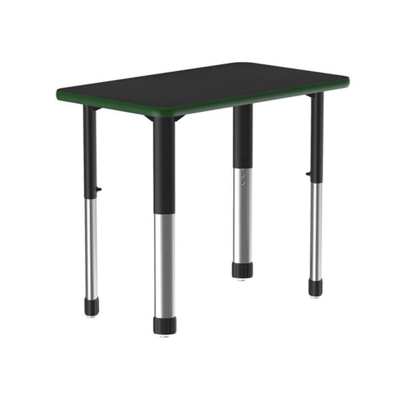 Commercial Thermal Fused Wood Laminate Top Collaborative Desk Black