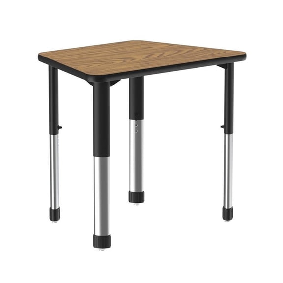 Commercial Thermal Fused Wood  Laminate Top Collaborative Desk Oak